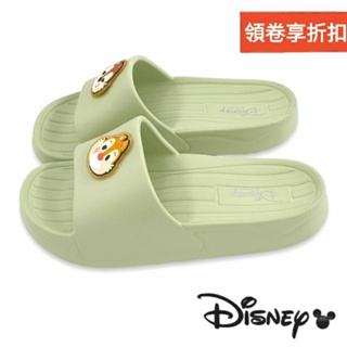 【MEI LAN】迪士尼 Disney (童) 奇奇蒂蒂 輕量 防水 拖鞋 柔軟Q彈 台灣製 3214 抹茶另有多色可選