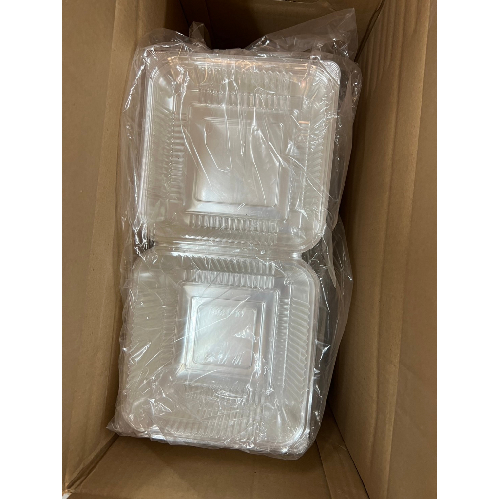 250個 L500 透明盒 塑膠盒 漢堡盒 鬆餅盒 薯條盒 蛋糕盒 點心盒 自扣盒 外帶盒
