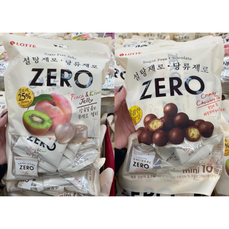 🇰🇷韓國代購🇰🇷 ❗️現貨+預購❗️Lotte 樂天 Zero 零糖水果軟糖 奇異果水蜜桃 Zero 零糖 巧克力球