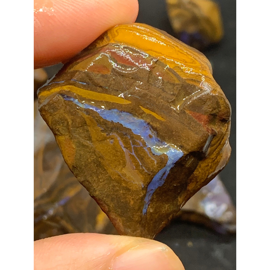 茱莉亞 澳洲蛋白石 礫背蛋白石原礦 編號Ｒ51 原石 boulder opal 歐泊 澳寶 閃山雲 歐珀