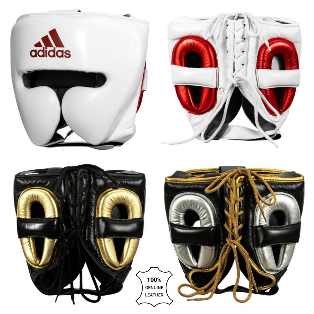 [民生拳館] Adidas 愛迪達 Star Pro Headgear 真皮 拳擊 護頭 頭盔 金屬光澤