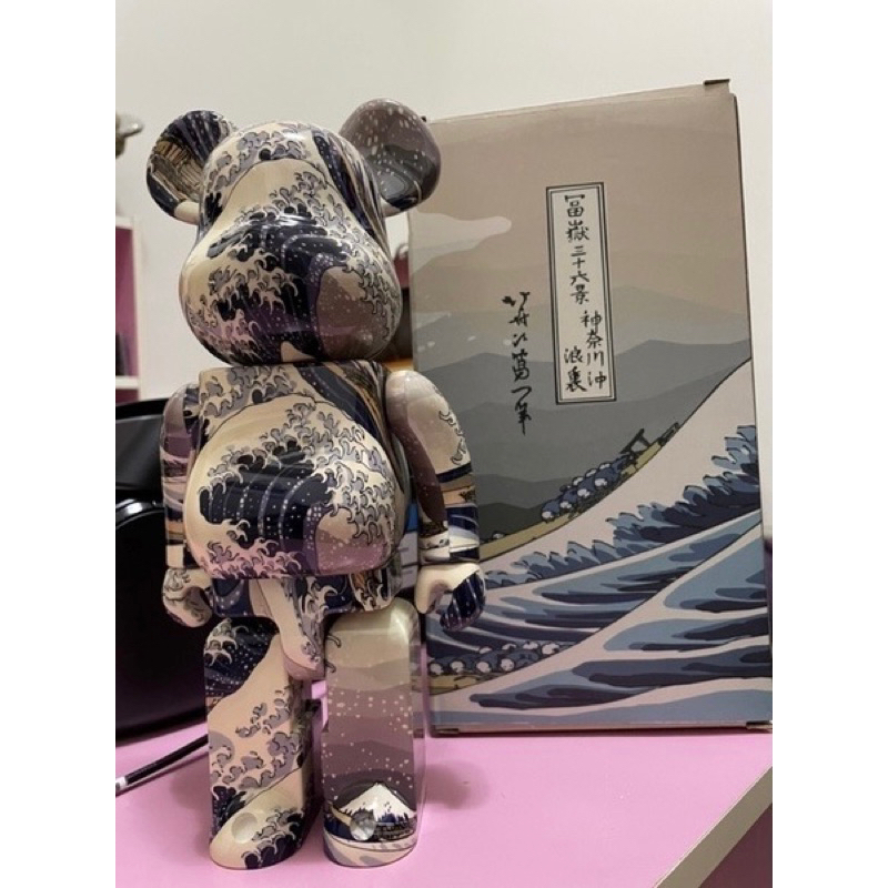 BE@RBRICK 庫柏力克熊 bearbrick 葛飾北齋「神奈川沖浪裏」 100％ &amp; 400％ 藝術精品