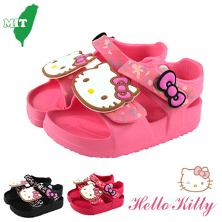 Hello Kitty童鞋 12.5-17.5cm兒童鞋 涼鞋 小碎花輕量減壓-粉.桃.黑色(聖荃官方旗艦店)