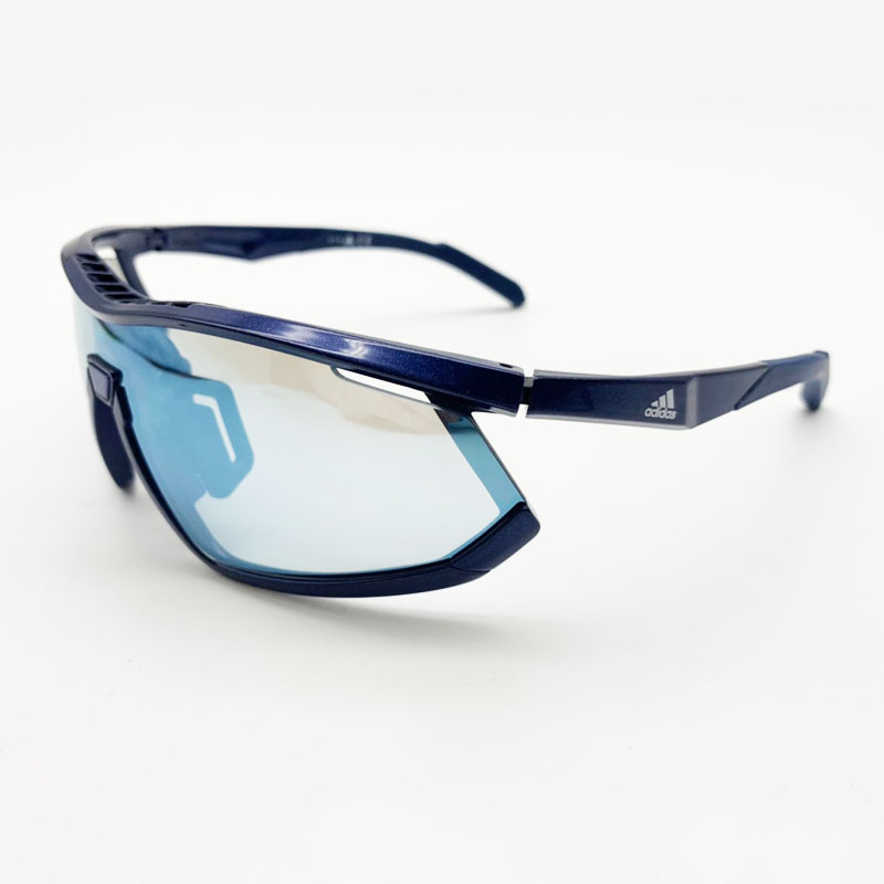🔥機能系列🔥 [檸檬眼鏡] adidas 愛迪達 SP0002-F 92x 白水銀深藍色鏡框 鼻墊三段可調 輕巧透風