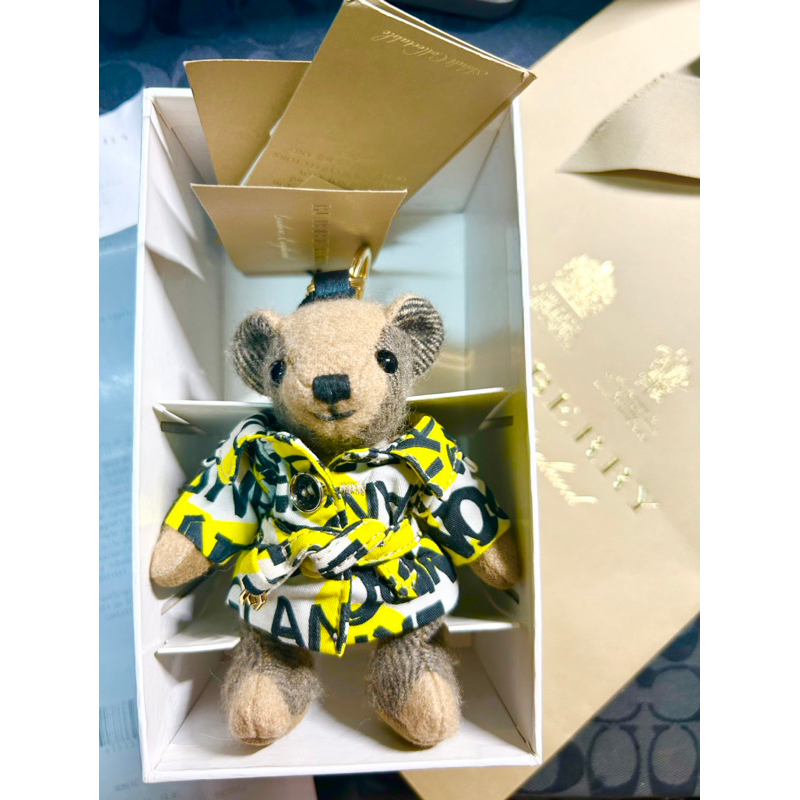 ❤️台南 Burberry 限量塗鴉 風衣小熊 正品 全配 熊 小熊吊飾 泰迪熊 熊熊 鑰匙圈 包包 吊飾 全新 二手