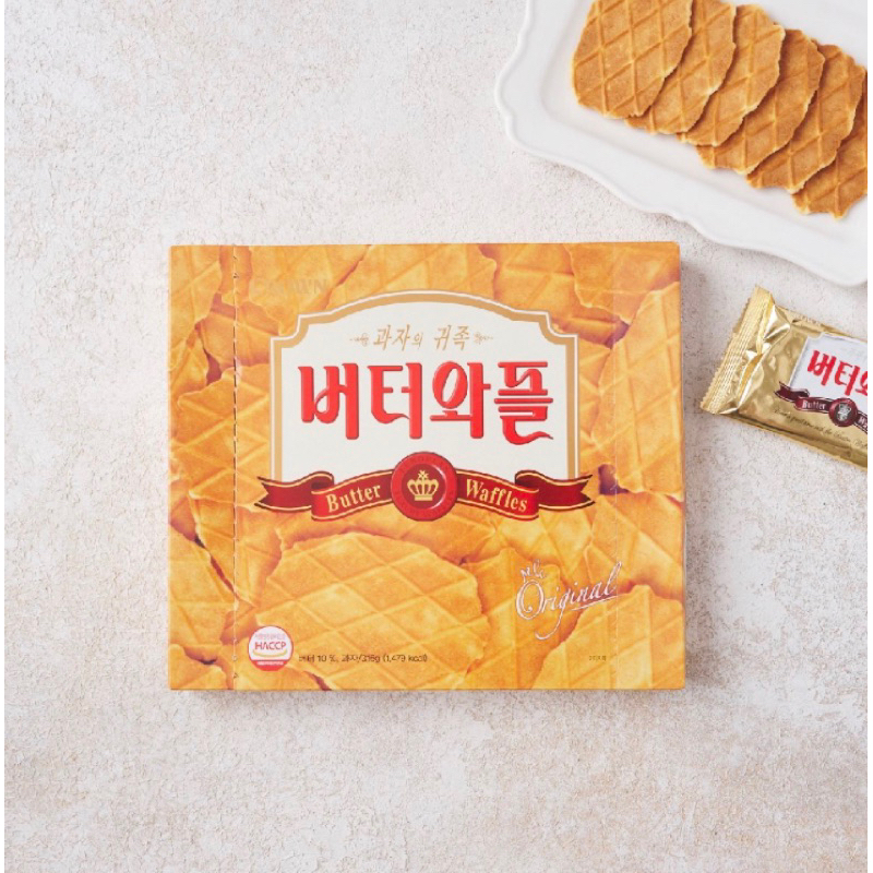 🇰🇷韓國代購🇰🇷Crown 皇冠 鮮奶油鬆餅 237g餅乾 華夫餅