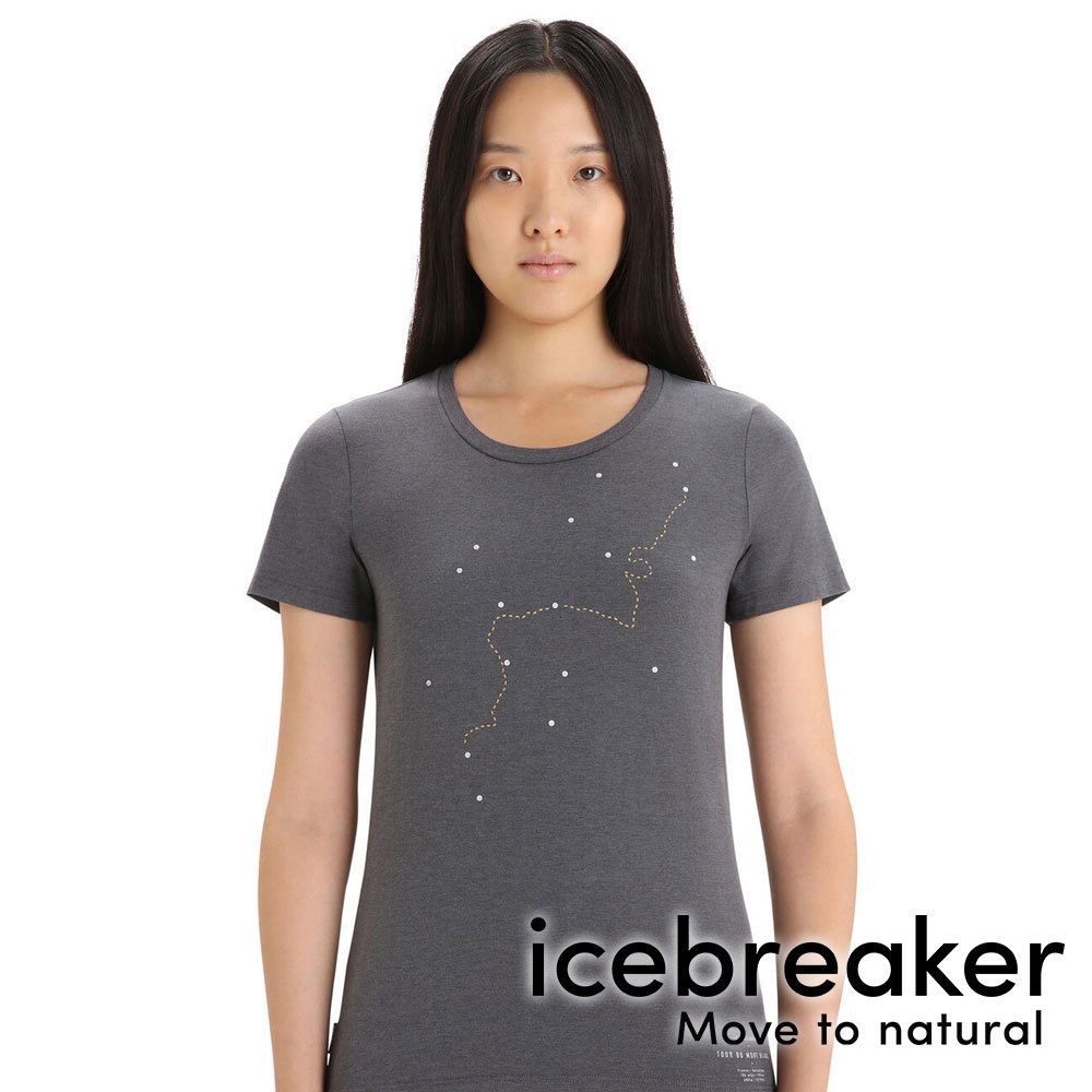 【icebreaker】Central 女圓領短袖上衣 (白朗峰徑) JN160 『深灰』0A56P2