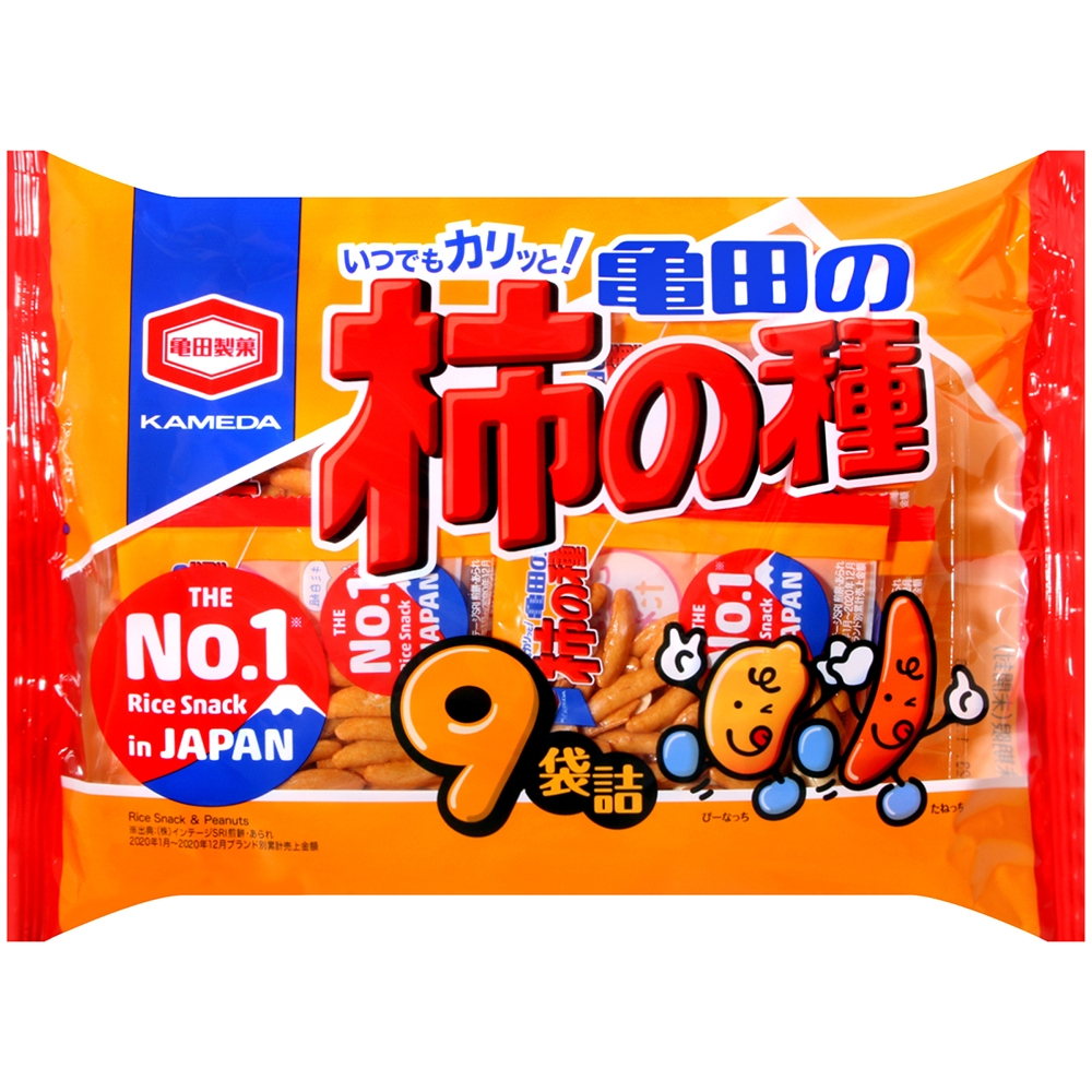 龜田柿種(9袋入) 252g【Snacky】 豆果子 9袋小包裝 日本零食推薦 10大暢銷