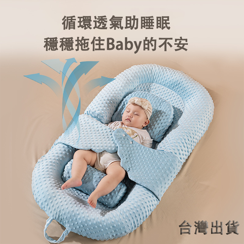 ⚡️台灣出貨 開發票⚡️嬰兒床中床 摺疊可拆洗便攜式折疊嬰兒床防壓寶寶睡窩 寶寶好睡床墊 防驚跳落地醒 睡覺神器