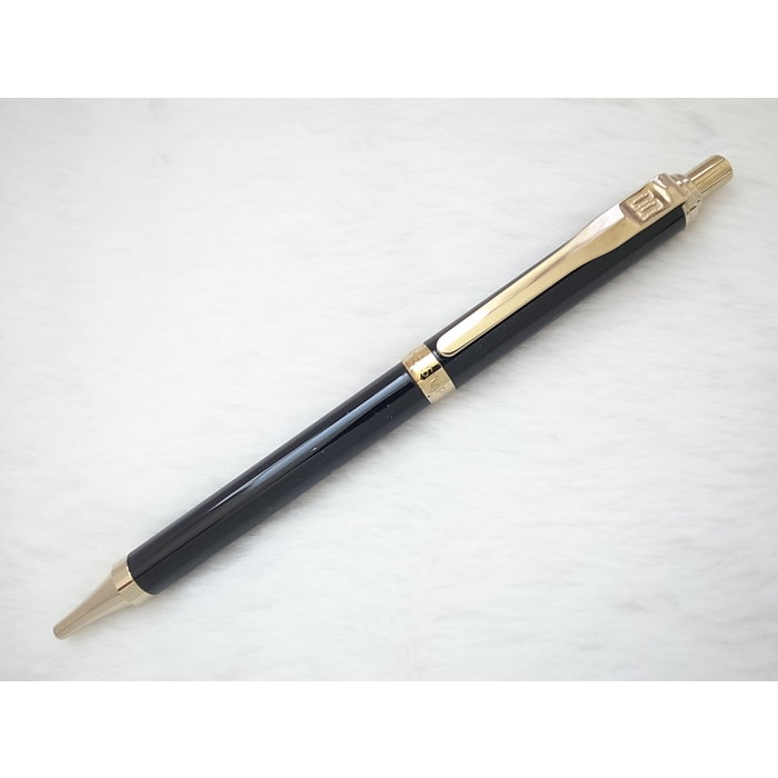 B202 典雅的 DAKS 日本寫樂製 黑漆色全金屬重型天頂按壓式高級原子筆(9.5成新)