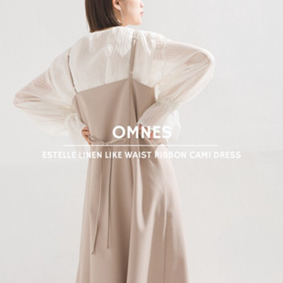 ［SUMI選物］OMNES 洋裝 洋裝顯瘦 002-白色 亞麻洋裝 日系亞麻顯瘦綁帶洋裝 吊帶洋裝 連身吊帶裙 日系洋裝