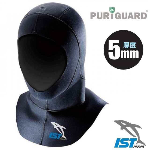 【台灣 IST】除臭抗菌高彈性保暖防寒頭套(加厚款) PURiGUARD 5mm.潛水衣.水母衣_PG-HDN0150