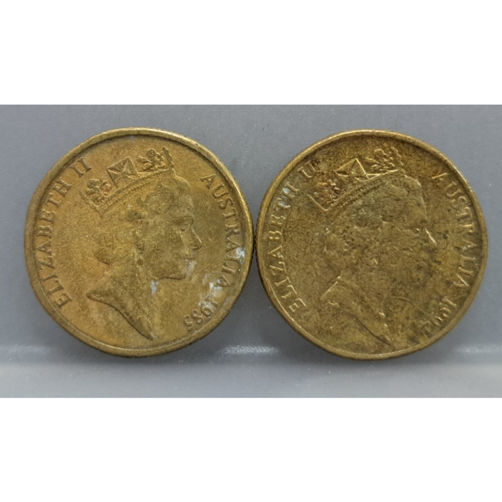 幣1222 澳洲1985.94年1元硬幣 共2枚