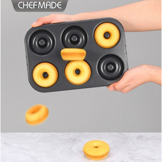 Chefmade學廚 6連杯甜甜圈WK9941 空心曲奇餅乾模 蛋糕模 6連模甜甜圈模 曲奇餅乾模 不粘馬芬蛋糕模 烘培