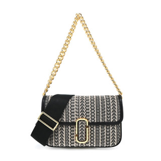 MARC JACOBS THE MONOGRAM J MARC編織緹花翻蓋兩用包-黑｜JS Maxx官方旗鑑館