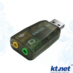 【白米飯3C】USB 音效卡 桌電_筆電 音效卡 _ktnet 廣鐸 USB 5.1 音效卡 即插即用((附發票))