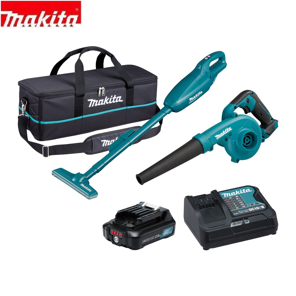 Makita 牧田 CLX246SAX1 超值吸塵器+吹風機套裝充電雙機組CL107FD、UB100D 贈工具袋