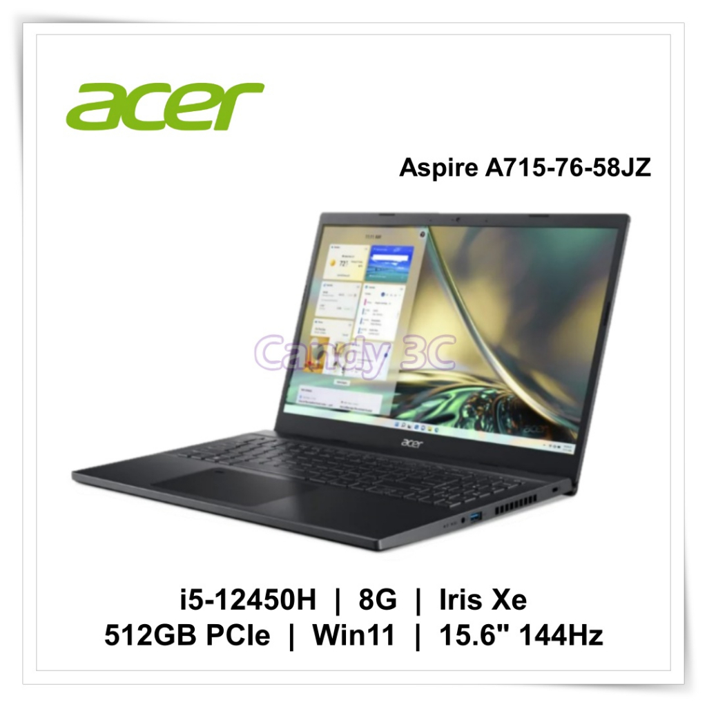 『Candy ღ 3c』宏碁 Acer Aspire A715-76-58JZ 黑