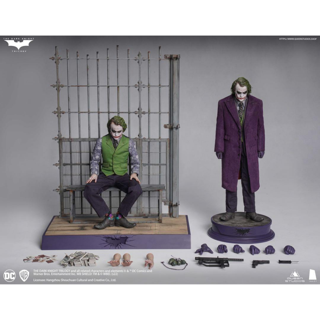 Queen Studios × INART 蝙蝠俠 黑暗騎士 小丑 Joker 希斯萊杰 雙人豪華版 / 單人版