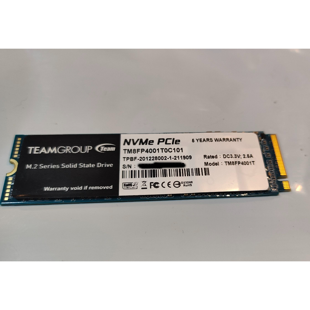 十銓 TEAM MP34 M.2 PCIe Gen3x4 SSD 1TB