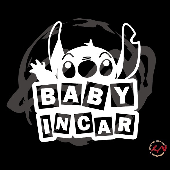 【LN貼紙工坊】🔥Baby in car 寶寶在車內 貼紙 史迪奇 迪士尼 車上有寶寶 汽車貼紙 Stitch 嬰兒車貼