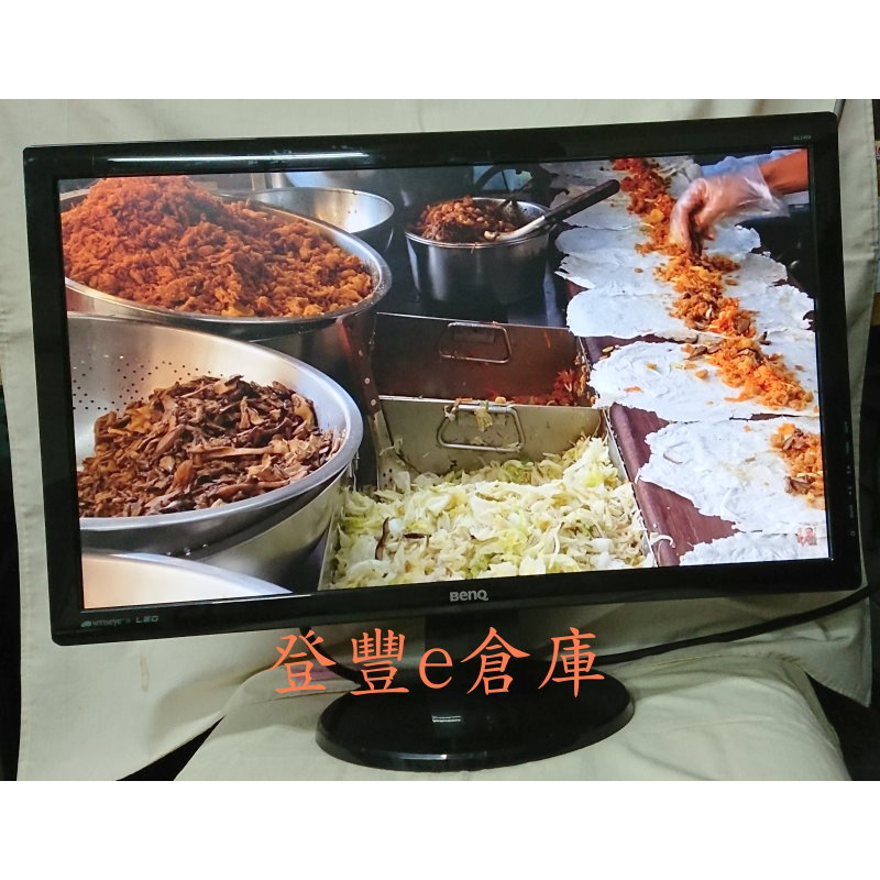 【登豐】, 潤餅美食 BenQ 明碁 GL2450 不閃頻 24吋 VGA DVI HDMI 1920x1080 螢幕