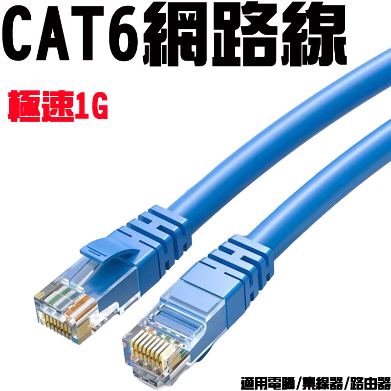 超高速寬頻網路線 純銅 耐用 極速1G 高規格 CAT6 網路線 數據線 網線 適用電腦/集線器/路由器