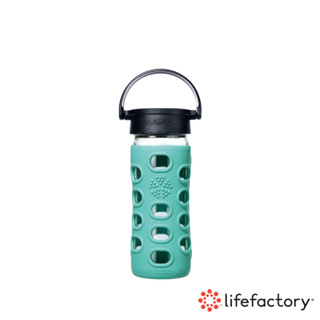【lifefactory】藍綠色 玻璃水瓶平口350ml(CLAN-350-MNB)