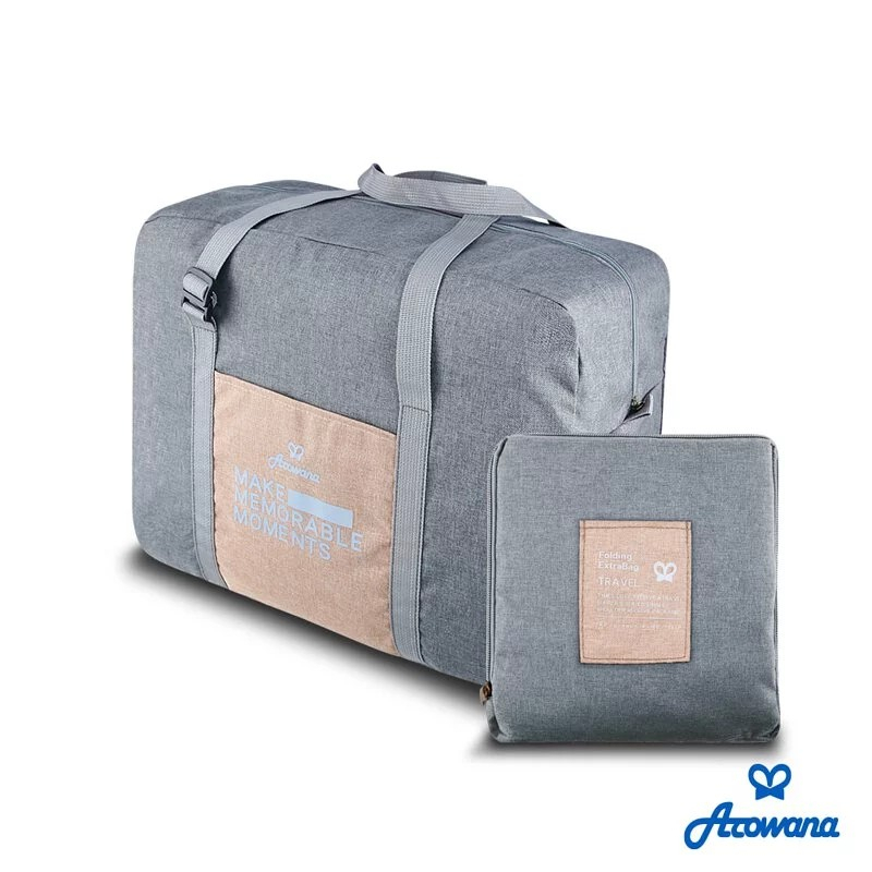 【Arowana 亞諾納】大容量摺疊拉桿收納旅行袋~灰色