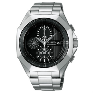 【WIRED】八角切割錶圈造型男錶 7T92-X228D 43mm 現代鐘錶 SK016