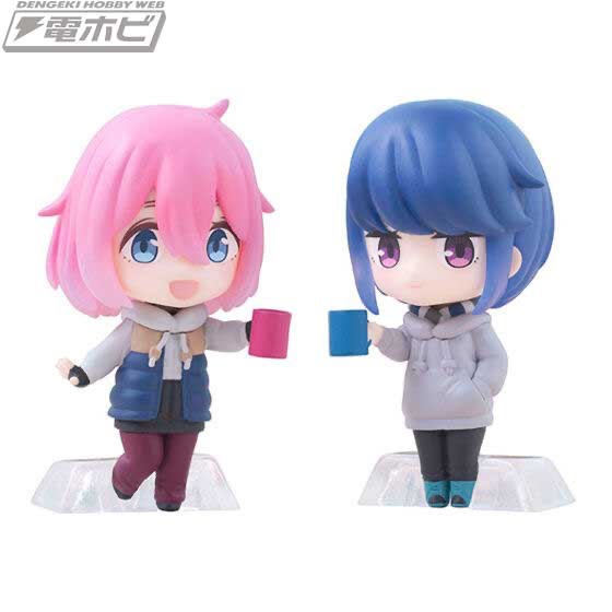 搖曳露營△ 日版 各務原撫子 志摩凜 5cm あそーと２ 公仔 萬代 扭蛋公仔 各務原撫子 志摩凜