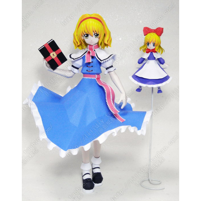 東方_愛麗絲·瑪格特羅依德  立體紙模型 原創 手工 DIY 3D 摺紙 折紙 紙製品 動漫同人