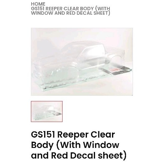 天母168 全新 REEPER 透明車殼（紅色貼紙）CEN-GS151