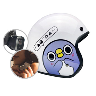 imini EVO 內建式 安全帽 行車記錄器 懶得鳥你 胖企鵝 機車 攝影機 記錄器 3/4罩