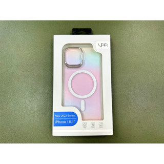 VAP iphone14磁吸支架保護殼霧透 白色