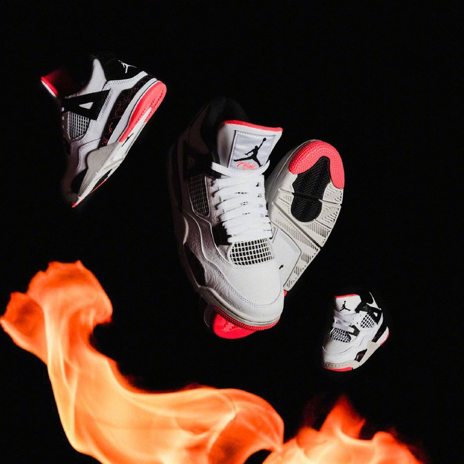 柯拔 Air Jordan 4 Hot Lava BQ7669-116 童 408452-116 女 中小 童鞋