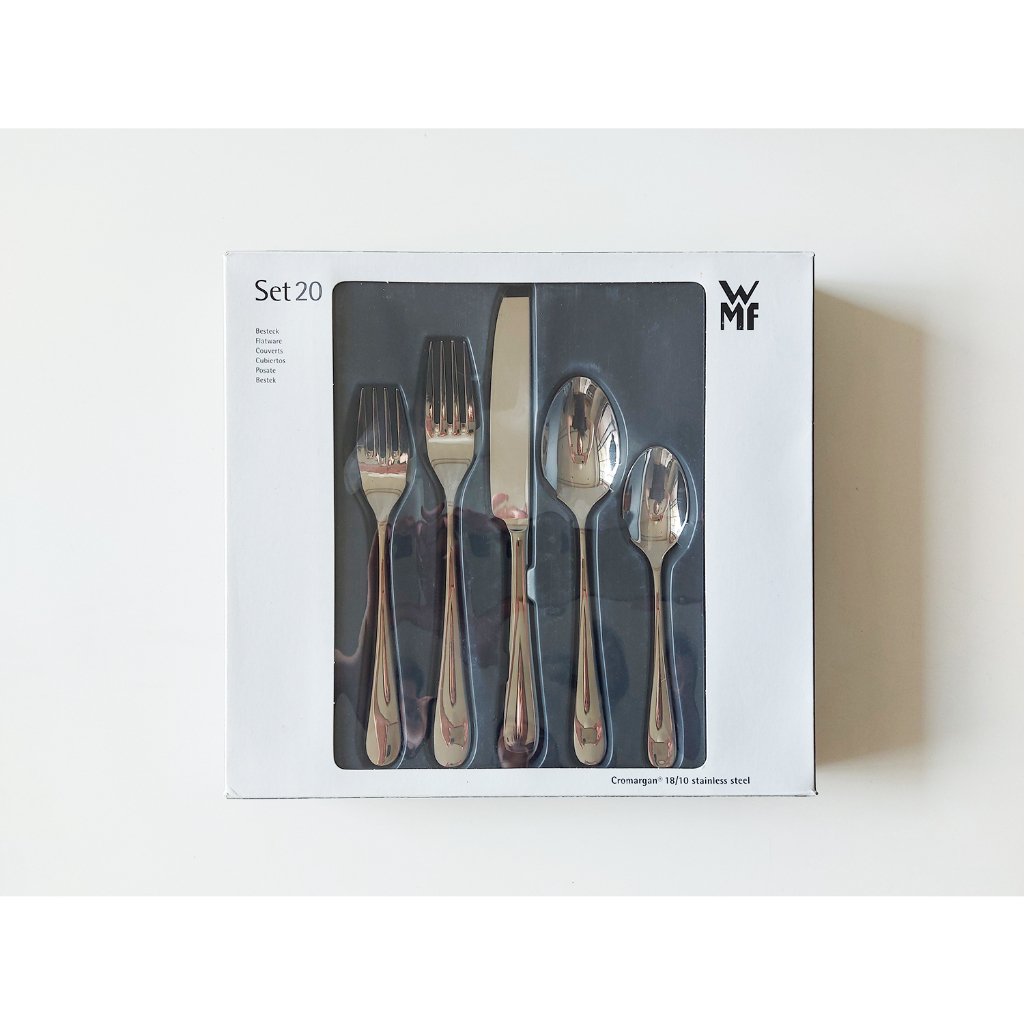 全新 德國 WMF 不鏽鋼 刀叉匙 餐具組 20件 (5款×4組) 湯匙 叉子 餐刀 刀叉組