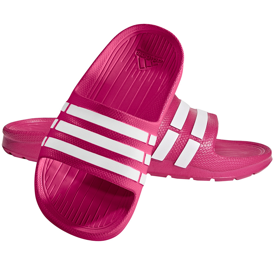 ADIDAS 愛迪達Duramo Slide K大童拖鞋女生拖鞋 運動 涼鞋 拖鞋 休閒舒適 輕量 桃紅  G06797