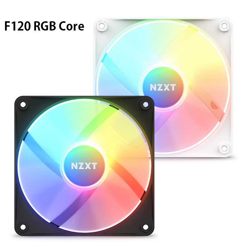 米特3C數位–NZXT 恩傑 F120 RGB Core 核心風扇 12公分 黑色/白色