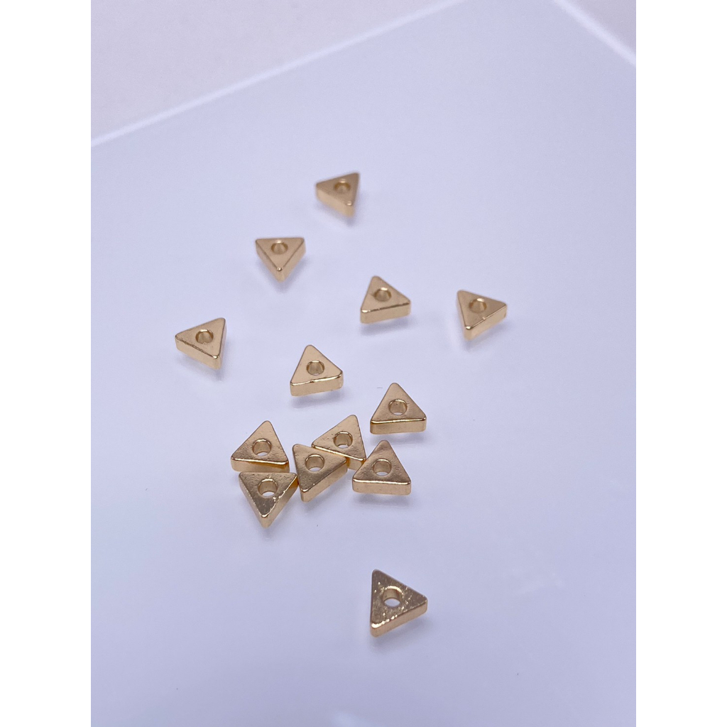 【Rich手作】14K包金  三角形 三角隔片 隔珠 散珠  手工DIY 現貨在台 水晶設計