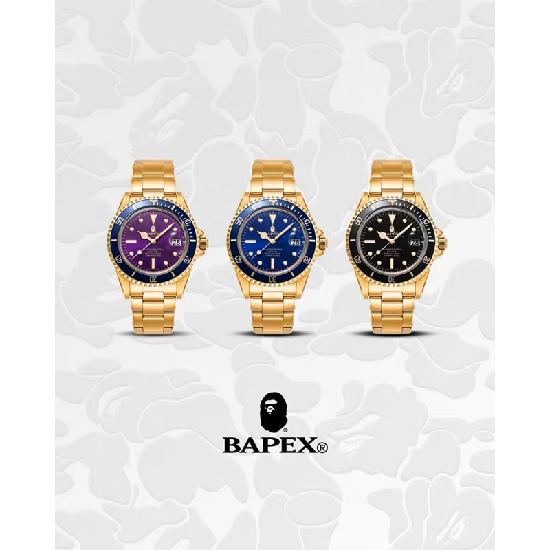 23 A BATHING APE® CLASSIC TYPE1 BAPEX® 正品代購 鋼錶 手錶 猿人頭 金錶