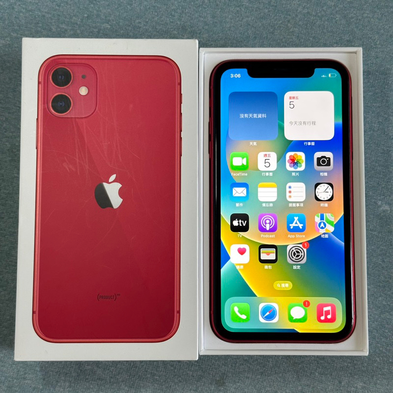 iPhone 11 128G 紅 95新 功能正常 二手 Iphone11 i11 6.1吋 蘋果 apple 台中