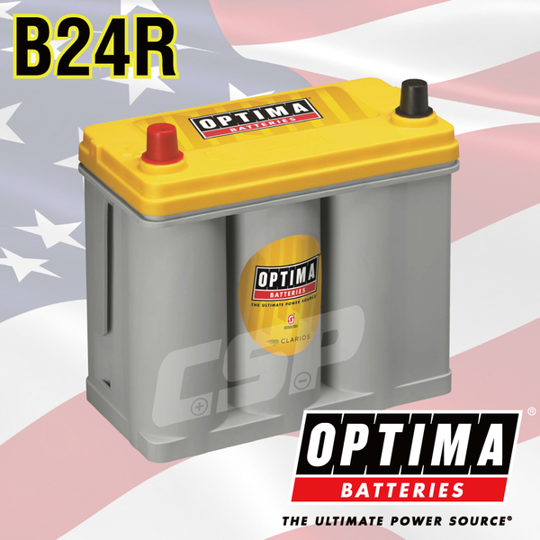 美國 歐帝瑪 OPTIMA 黃霸 B24R B24RS 捲繞式 渦捲式 AGM 汽車電池 深循環電池 怠速熄火電瓶