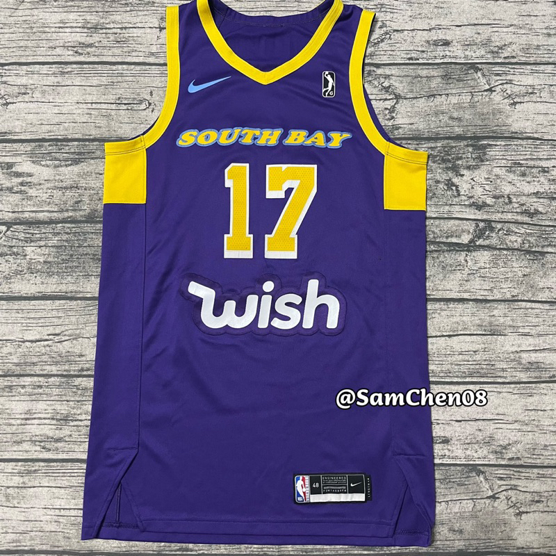 Nike NBA 湖人 發展聯盟 South Bay Lakers 球員版 球衣 雙面 練習衣 AU GU KOBE