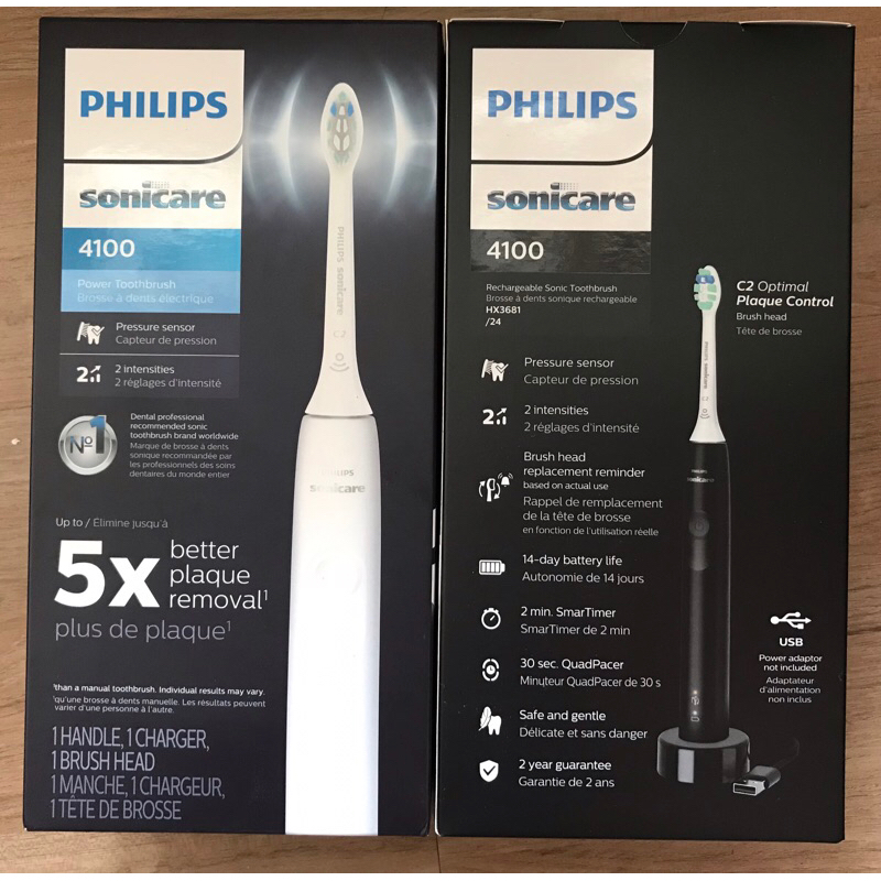 美國購入現貨 Philips 4100全新電動牙刷