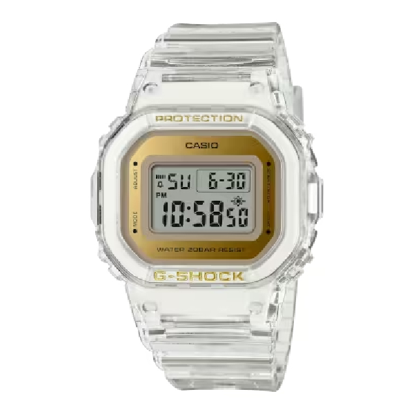 CASIO卡西歐 G-LIDE GMD-S5600SG-7 半透明蒸鍍方形電子錶 金款 40.5mm