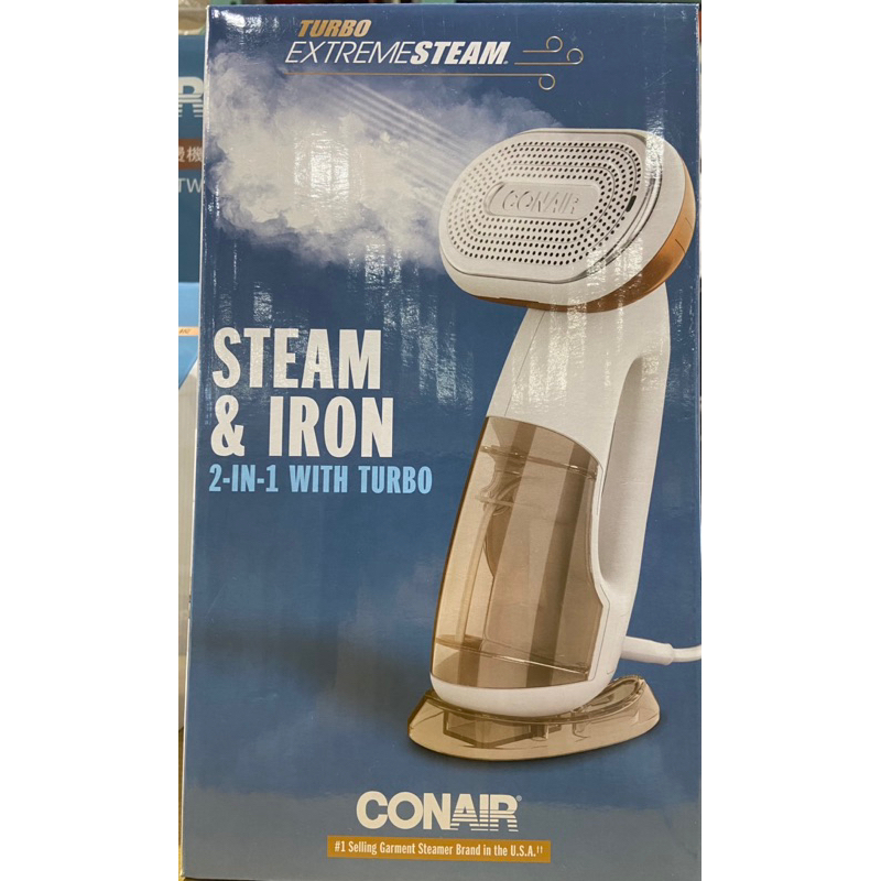 CONAIR 美康雅二合一掛燙刷熨斗 智能感應2合1手持式蒸氣掛燙刷 型號GS208TW-吉兒好市多線上代購