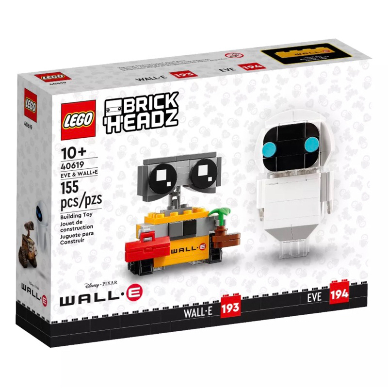 【樂】全新 樂高 LEGO 40619 BrickHeadz 伊芙與瓦力 EVE 和WALL•E 可面交