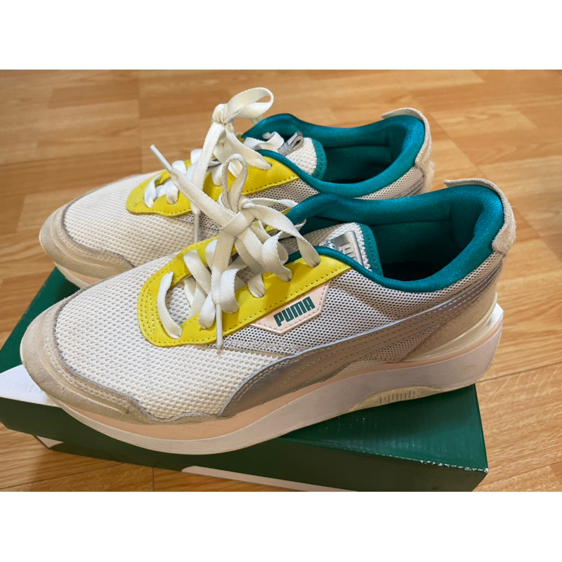 puma 老爹鞋 球鞋 厚底鞋 增高鞋 休閒鞋 運動鞋 復古 白色 黃綠色