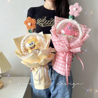 海綿寶寶花束 派大星花束 玩偶花束 波波球花束 情人花束 生日花束 造型花束 送禮 星之卡比 叮噹貓 女神禮物
